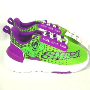 Adidas Kid Racer T21 Marvel Superhero I Toddler Shoes Size 5.5 K Green Purple